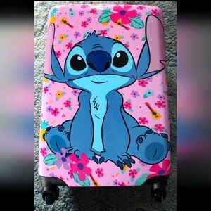 Stitch Floral Pink Small Suitcase